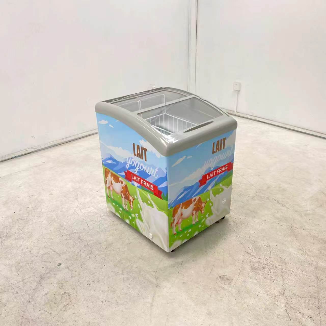 Graphic Wrap Glass Top Chest Freezers commercial freezer design reference 1 for GAZLL wholesale sourcing