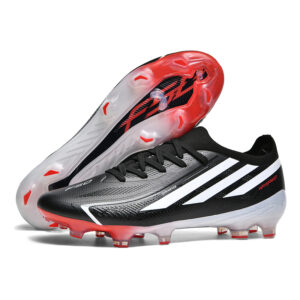 F50-BLK black soccer shoes with white accents – product view 9
