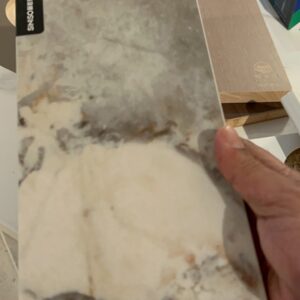 Cream and Grey Veined countertop surface sample, ST-001 custom sourcing selection