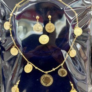Coin and Floral Necklace Sets, design reference 1 for GAZLL wholesale jewellery sourcing